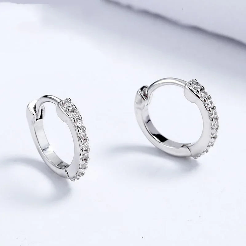 Arracadas Brillantes con Dije de Zirconia