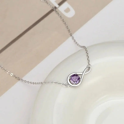 Pulsera Infinito con Zirconia de Color