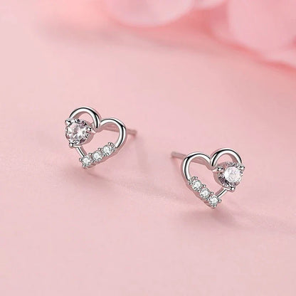 Aretes Corazón con Zirconias