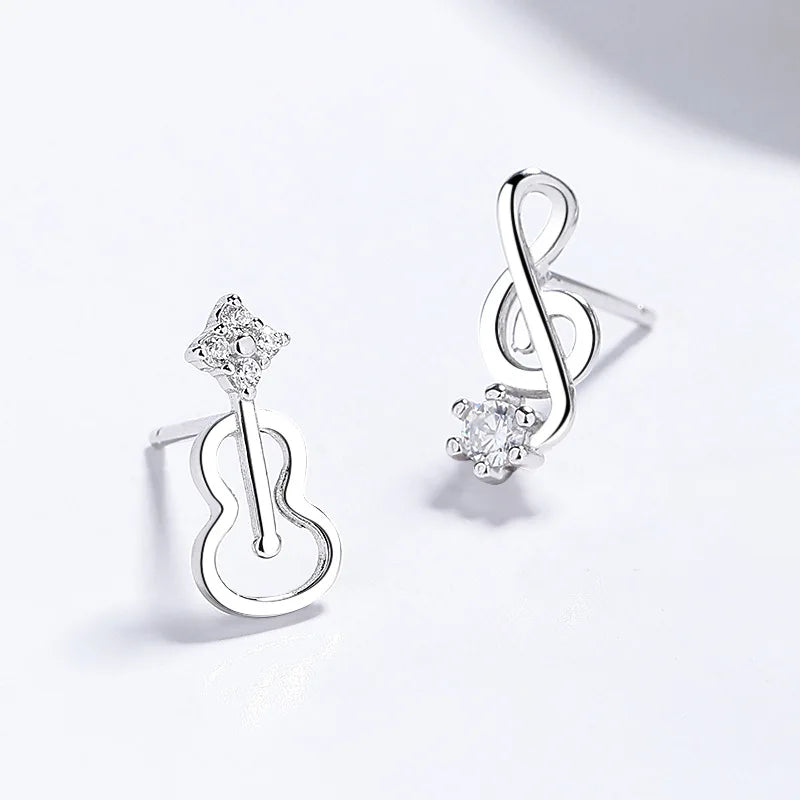 Aretes Nota Musical y Guitarra