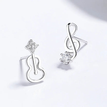 Aretes Nota Musical y Guitarra