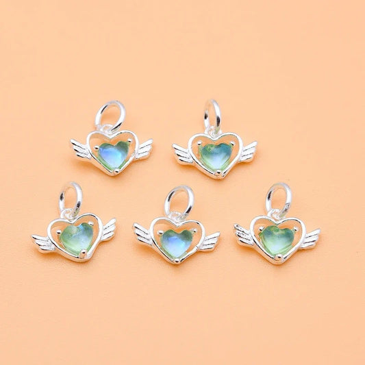 Dije Corazón con Alas de Ángel