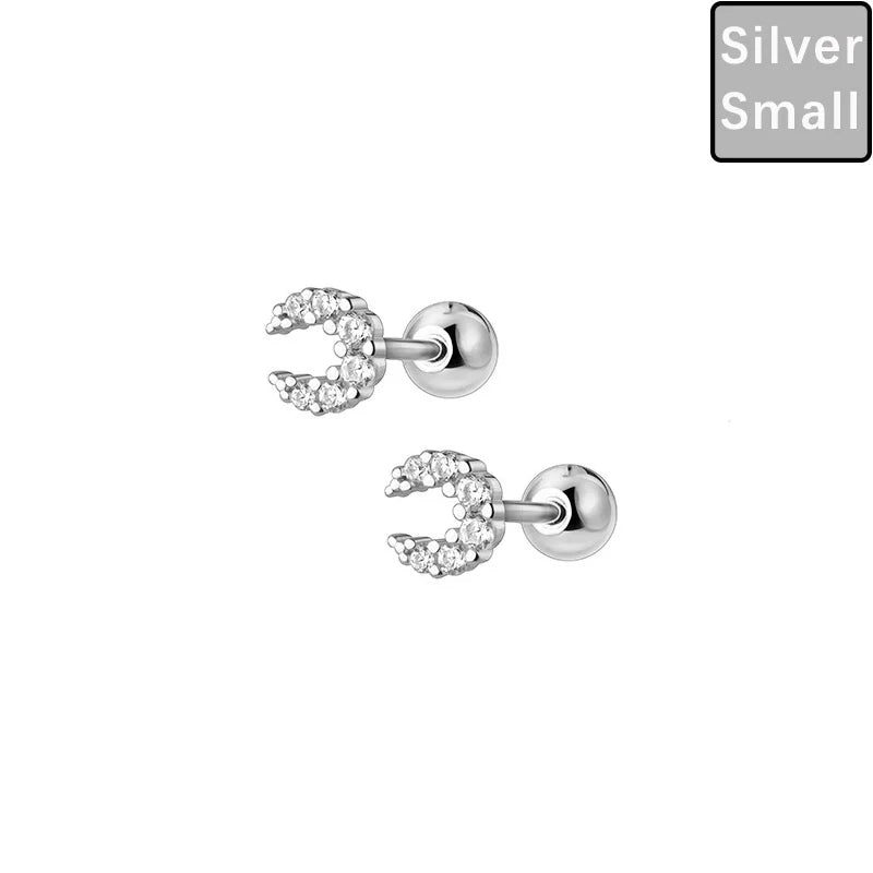 Aretes Luna Brillante