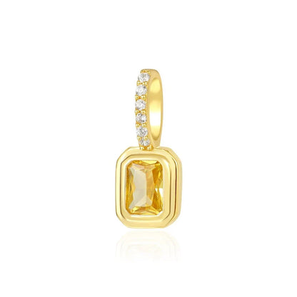 Dije Cuadrado con Zirconia de Color
