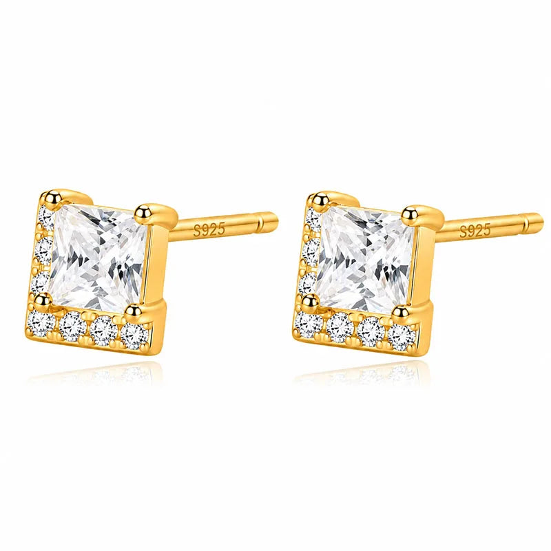 Aretes Zirconia Cuadrada