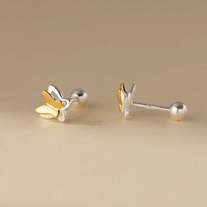 Aretes Mariposa Bicolor