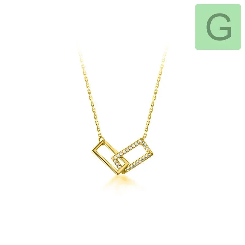 Collar Doble Corazón y Cruz con Zirconias