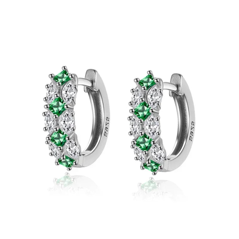Arracadas con Zirconia Verde