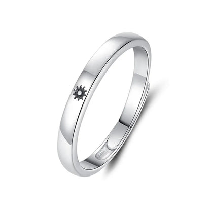 Anillo de Pareja Sol y Luna Ajustable
