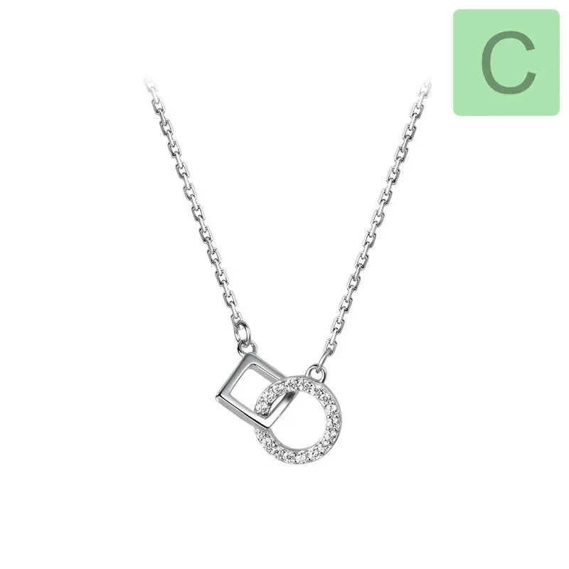 Collar Doble Corazón y Cruz con Zirconias