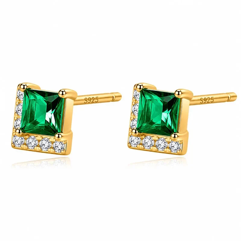 Aretes Zirconia Cuadrada