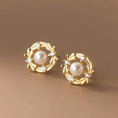 Aretes de Perla con Zirconias