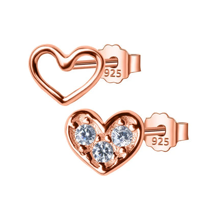 Aretes Corazón Pequeño con Zirconia