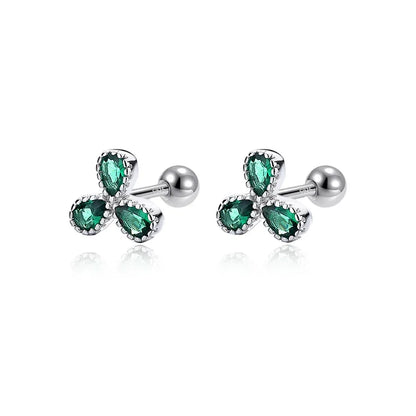 Aretes Flor Brillante con Zirconias