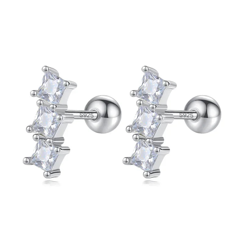 Aretes Bolita con Zirconias