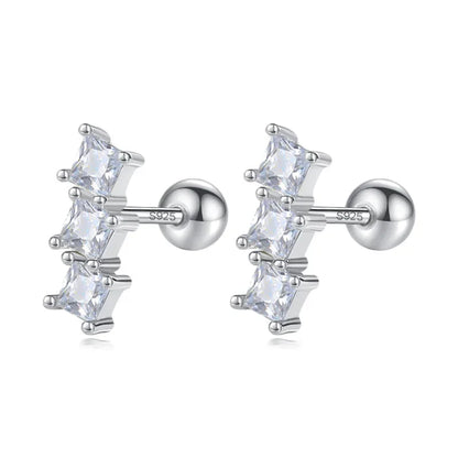 Aretes Bolita con Zirconias