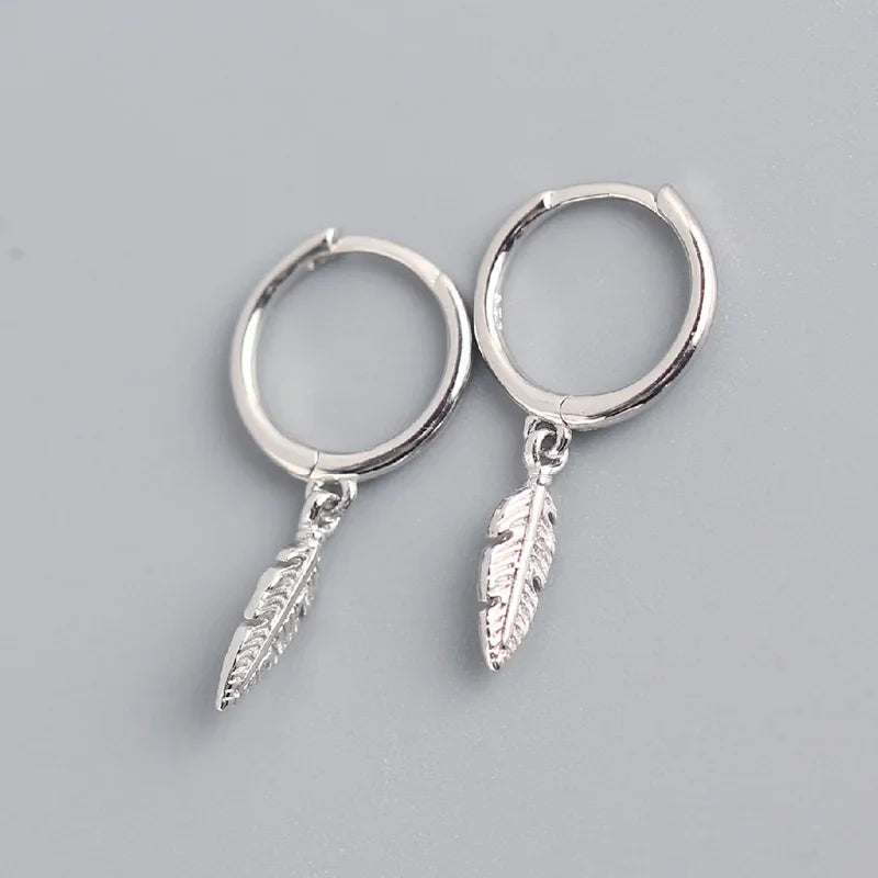 Arracadas Pluma Minimalistas