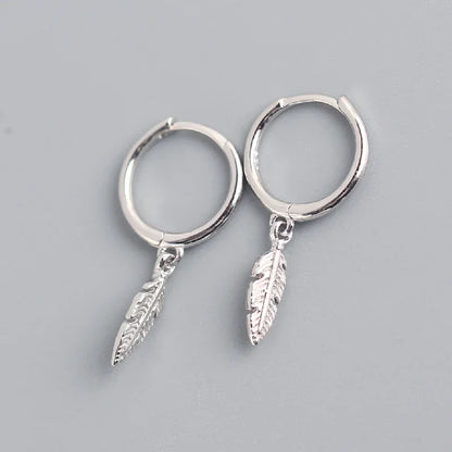 Arracadas Pluma Minimalistas