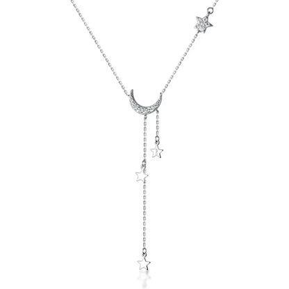 Collar Luna y Estrella con Flecos