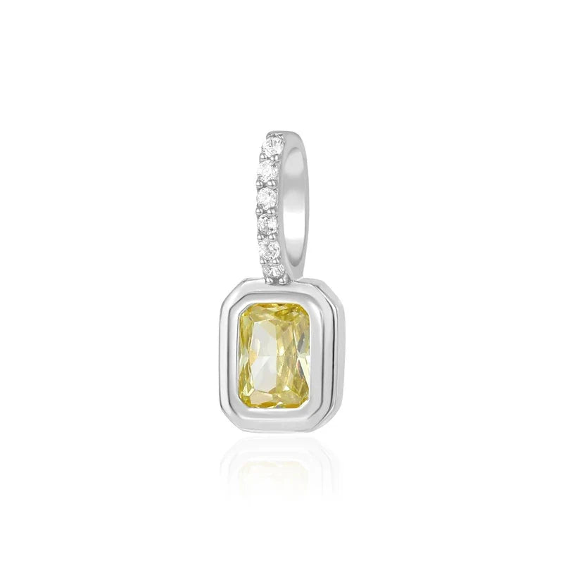 Dije Cuadrado con Zirconia de Color