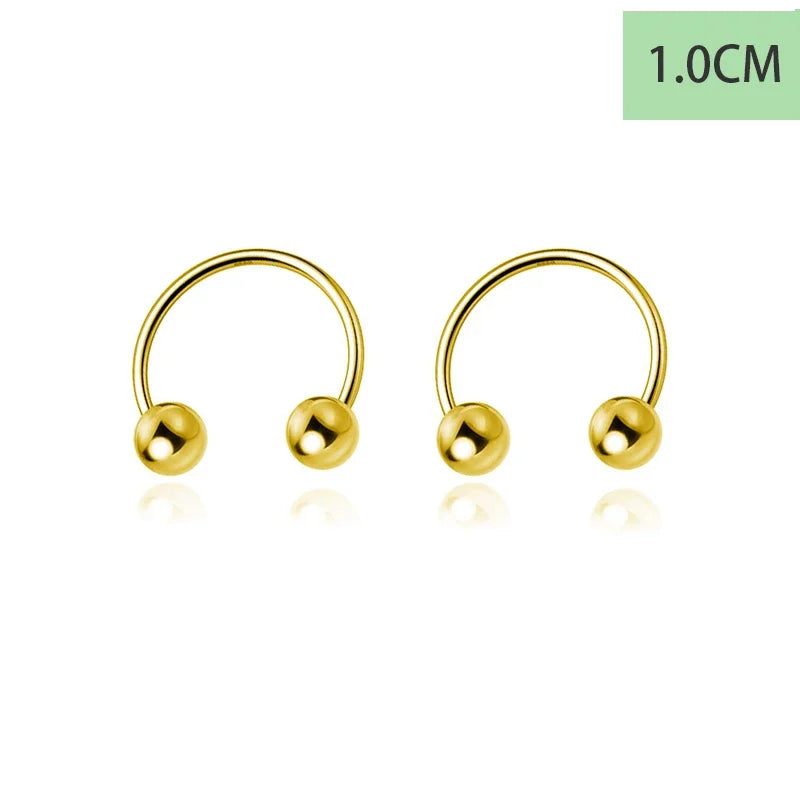Aretes Bolitas Estilo Punk