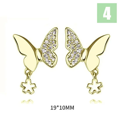 Aretes Mariposa en Cuatro Estilos