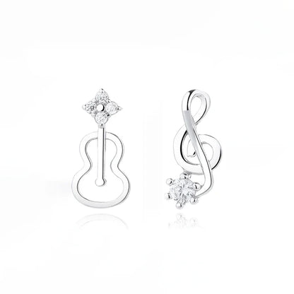 Aretes Nota Musical y Guitarra