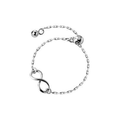 Anillo Cadena de Esferas Ajustable