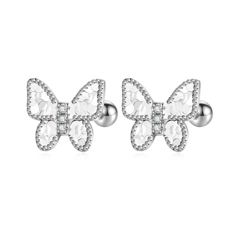 Aretes Mariposa con Cierre de Rosca