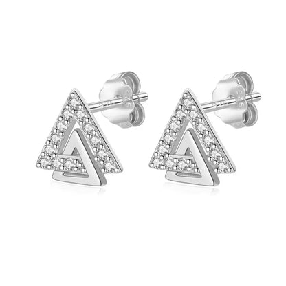 Aretes Triángulo o V con Zirconias