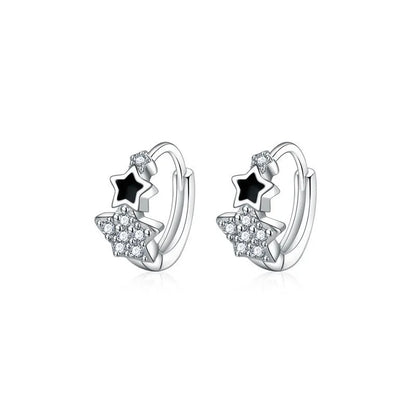 Aretes Geométricos con Estrella de Zirconia