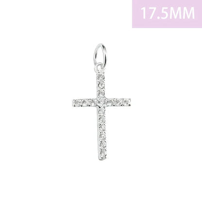 Dije Cruz con Zirconias en Dos Tamaños