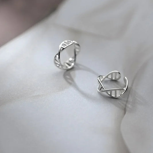 Aretes de Clip Ondas Caladas