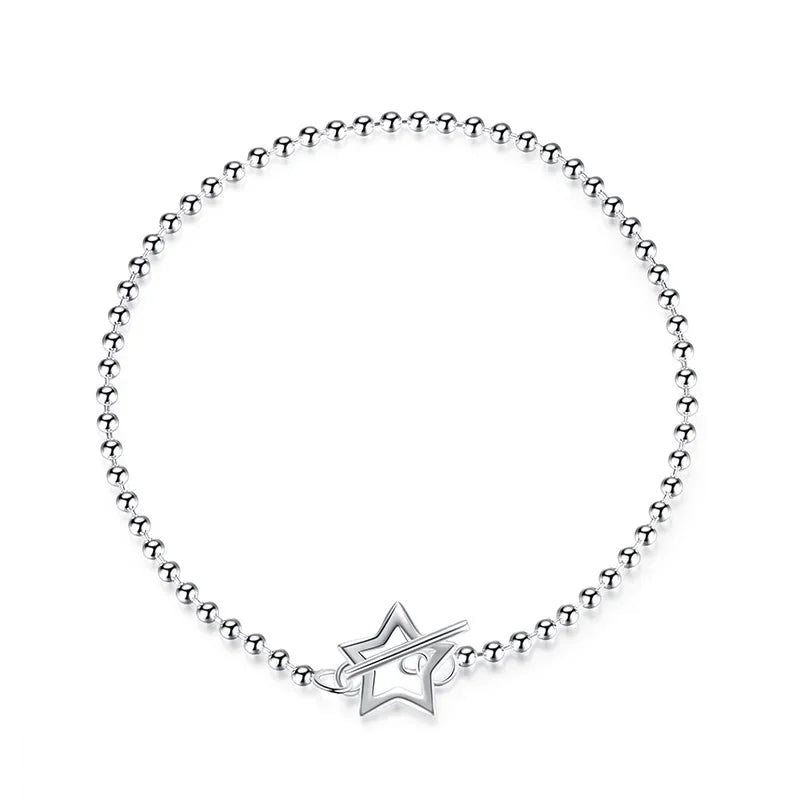 Pulsera de Bolitas con Corazón o Estrella