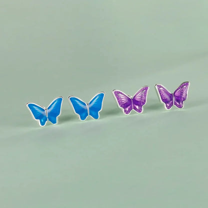 Aretes Mariposa Esmaltada de Colores