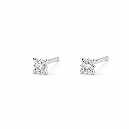Aretes Estrella de Ocho Puntas con Zirconias