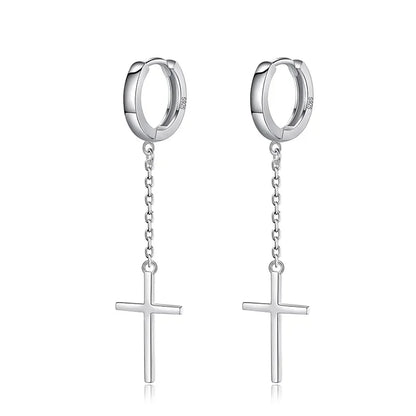 Arracadas con Cadena y Cruz