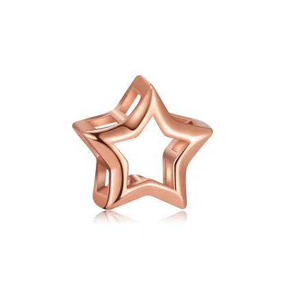 Dije Estrella para Pulsera o Collar en Cuatro Tonos