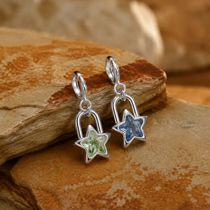 Dije Estrella con Zirconia Verde o Azul