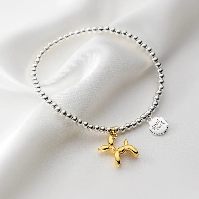 Pulsera Elástica Perrito de Globo con Esferas