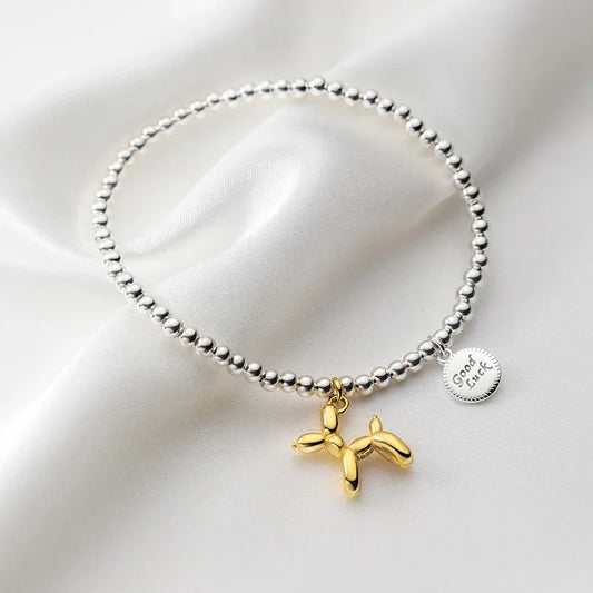 Pulsera Elástica Perrito de Globo con Esferas