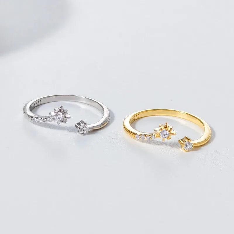 Anillo Abierto Estrella de Ocho Puntas