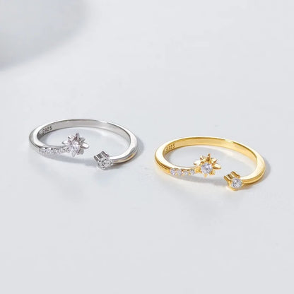 Anillo Abierto Estrella de Ocho Puntas