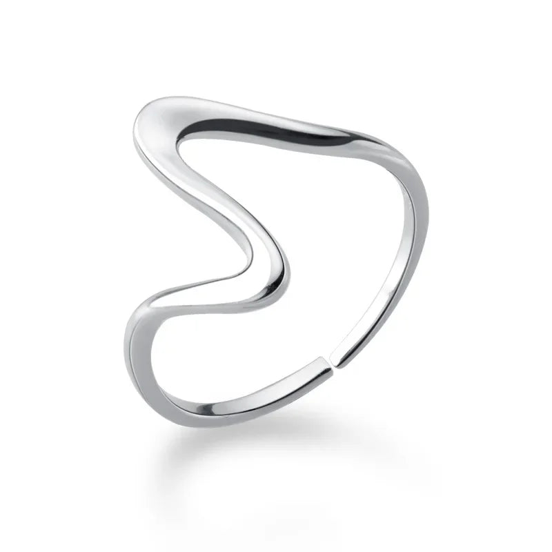 Anillo Coctel Serpiente Ondulada