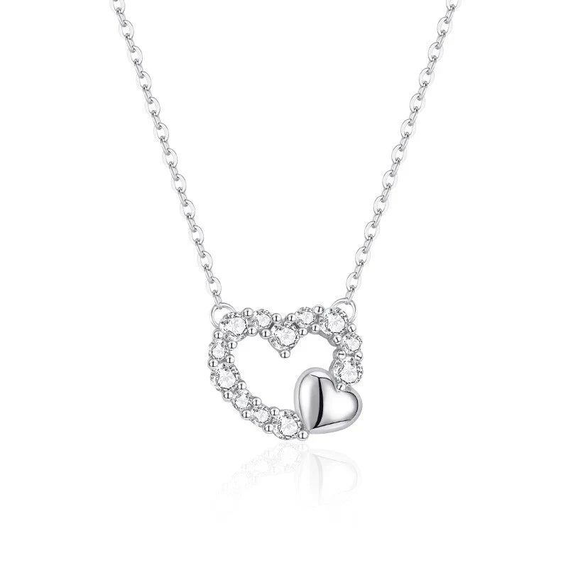 Juego Corazón Calado con Zirconias