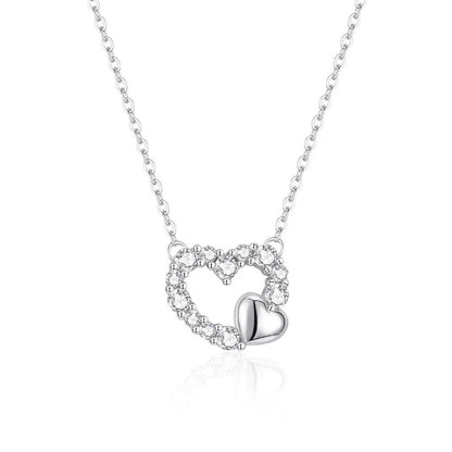 Juego Corazón Calado con Zirconias