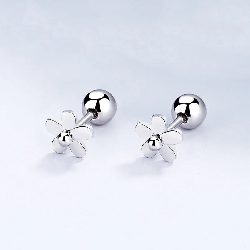 Aretes Flor con Esferas