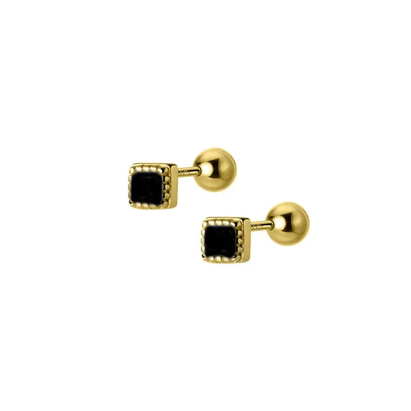 Aretes Cuadrados Brillantes