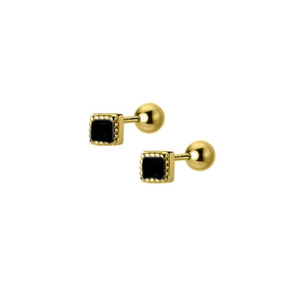 Aretes Cuadrados Brillantes