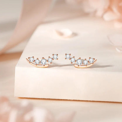 Aretes Cinco Zirconias Redondas